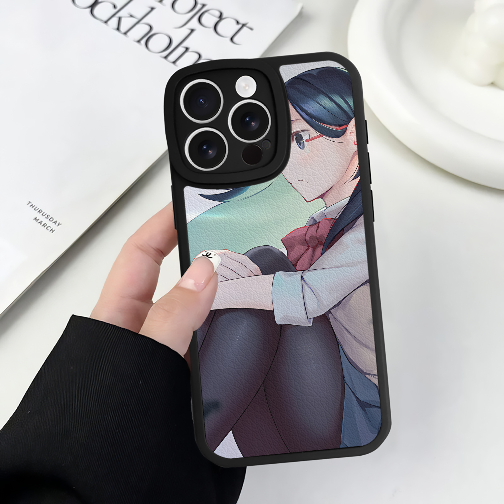 （画像用） ハイキュー!! Haikyu!! 【iPhone 16シリーズ対応】シリコンスマホケース（レザー調） 材質：シリコン